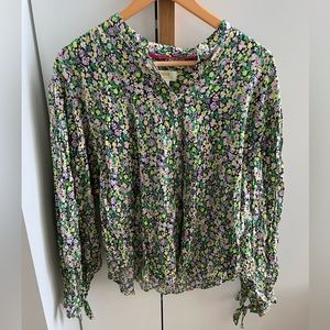Maeve Floral ballon sleeve blouse